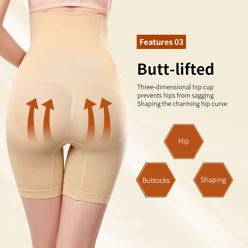 Butt Lifter Panties Shapewear for Women Tummy Control Waist Trainer High Waist  Body Shaper, Black, S 